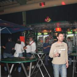 2005, 15.10.: Beachparty in der Wagenhalle Griesheim