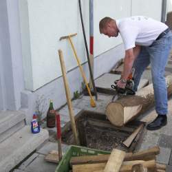 Kerb 2008 in Griesheim: Baumstellen am Donauschwabenhof