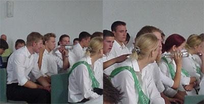 Kerweborsch vum Zöllerhannes in der Kirche